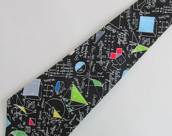 School Chalkboard  Science Teacher Mathematics Necktie,  Physics Teacher Gift, Male Teacher Gift, Calculus Teacher Gift