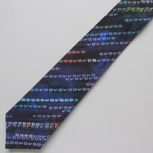 Binary Code Blue Lavender Necktie, Geek Tie,  Graduation Gift, Fathers Day Gift, Computer Tie, Gaming Tie