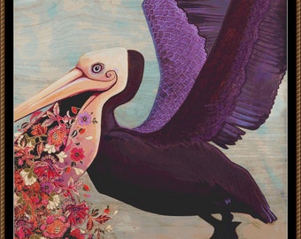 Pelican Cross Stitch Pattern Singing Pelican Cross Stitch Etsy