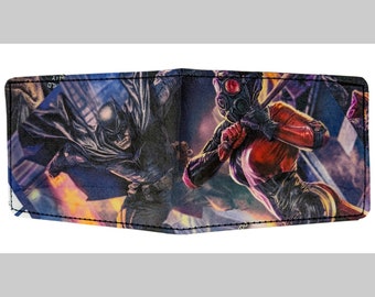 Batman Wallet - Comic Book Wallet - Batman and Harley Quinn