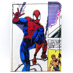 Spider-Man Wallet - ID Window, 7 Pocket Wallet - Comic Book Wallet