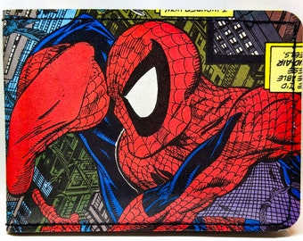 Spider-Man Wallet - ID Window, 7 Pocket Wallet - Comic Book Wallet - Vintage Comic Book - Todd McFarlane