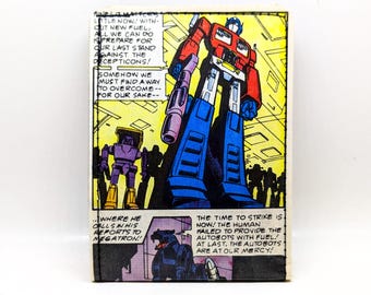 Optimus Prime Wallet - Comic Book Wallet - Vintage Transformers Wallet - 1980s