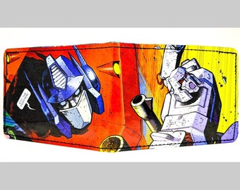 Transformers Wallet - Optimus Prime and Megatron Wallet - Comic Book Wallet