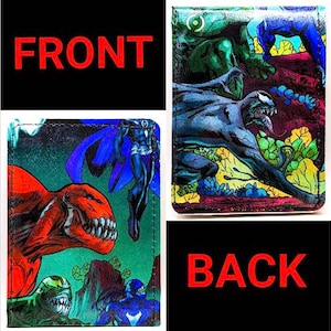 Men's 3D Genuine Leather Wallet, Hand-Carved, Hand-Painted, Leather  Carving, Custom wallet, Personalized wallet, Carnage, Marvel Comics, Venom