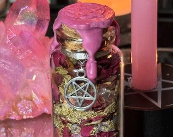 Spell Jar | Empower-Me Elixir Self-Love | Witch Bottle | Magic Spell | Manifest | Altar | Talisman | Pentacle | Wicca | Witchcraft | Magic