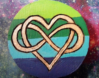 Polyamory Pride Flag Pin or Keychain: Metamour Gift