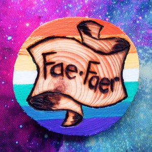 Genderfaun pin, pronoun badge, genderfaun flag, transmasculine pin, he him, he they, they them, neopronouns, custom pronoun, trans owned