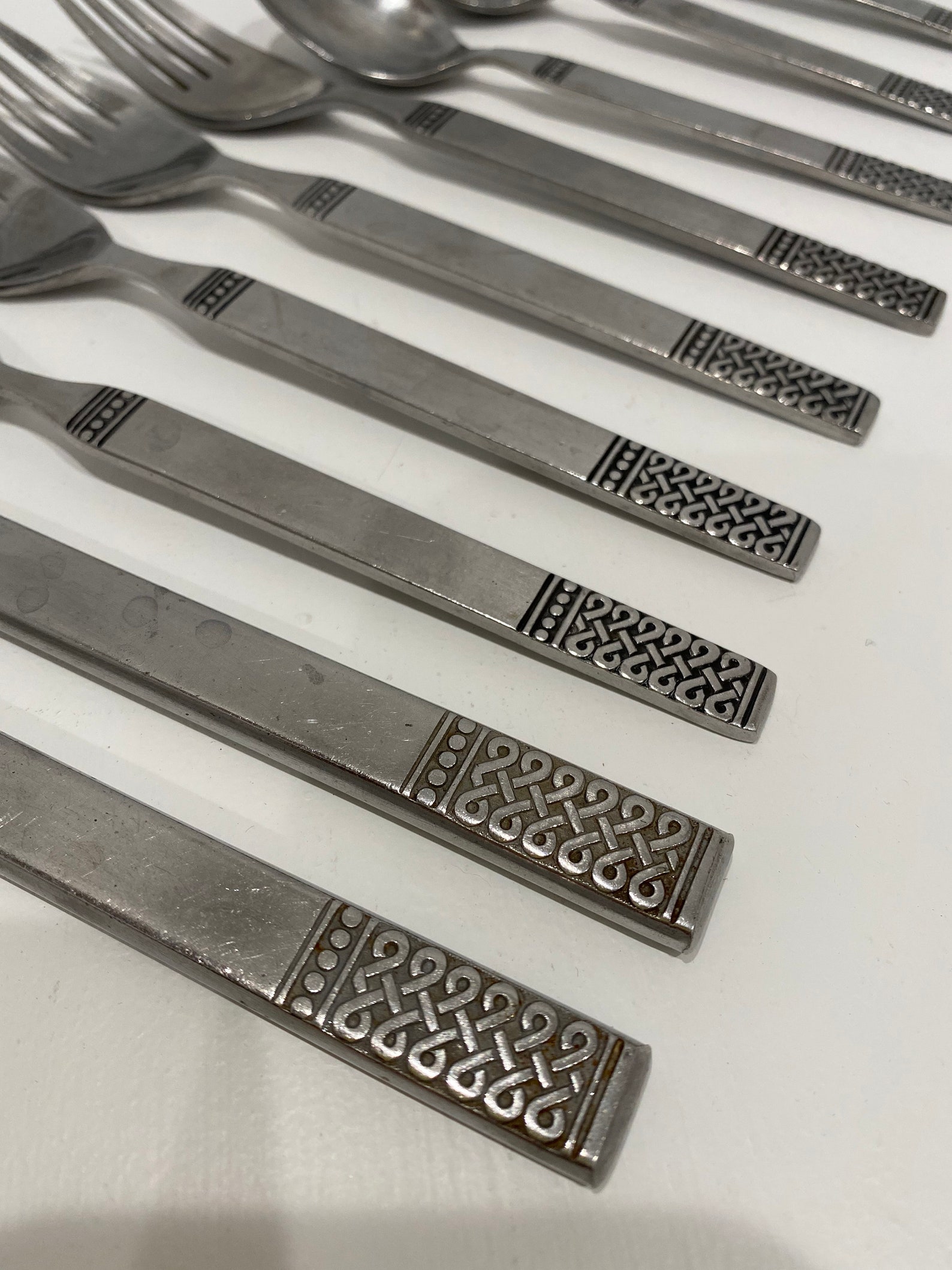 Vintage Danika Stainless Flatware Celtic Knot MSI Japan Etsy