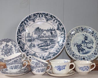 Delft Blue coffee, tea set / tableware / crockery set