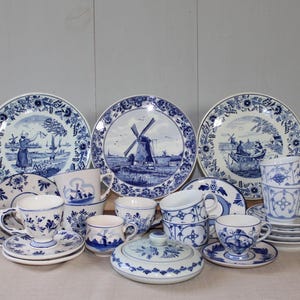 Delft Blue tea set / tableware / crockery set