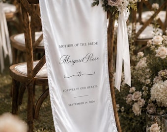 Mother of the Bride or Groom Memorial Chair Sign, In Loving Memory Reserved Seat Wedding Banner