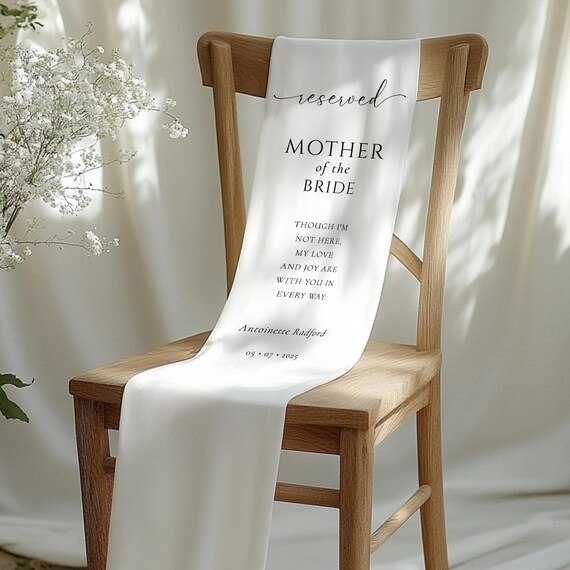 Personalized Memorial Wedding Family Signage In Loving Memory Banner Reserved Seat Premium Fabric Sign Wedding Decor Custom Sign Gift