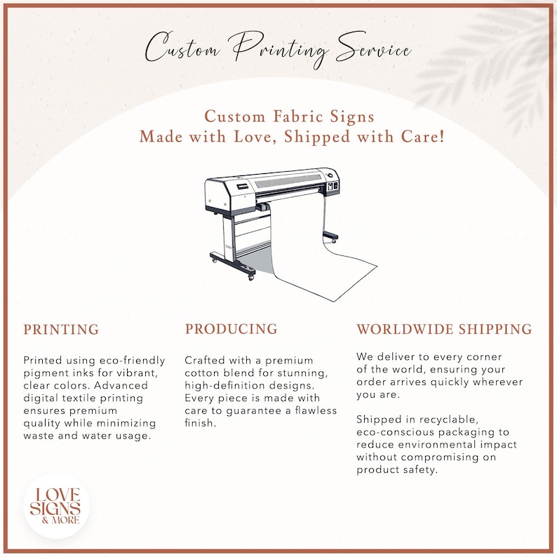 High-quality custom fabric printing process with advanced technology, eco-conscious packaging, and global delivery.