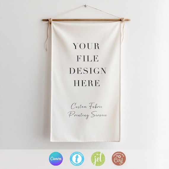 Custom Fabric Signs Printing Service, Eco-Friendly Printing on Premium Linen Blend Fabric, Wedding Signs, Event Fabric Banners