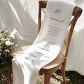 Wedding Memorial Reserved Sign, Personalized Memorial Sign, Wedding Remembrance Sign, Memorial Wedding Sign Fabric, Memory Linen Chair Sign product logo