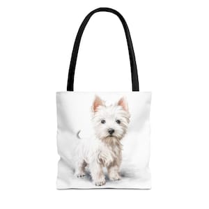 Westie Puppy Tote Bag for Westie Lovers