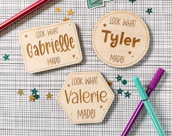 Personalized Kid's Art Magnet, Baltic Birch Fridge Magnet