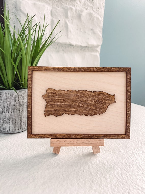 Puerto Rican gift Puerto Rico wood home decor art souvenir Isla Boricua Puerto Rican gift Puerto Rico wood home decor art souvenir Isla Boricua