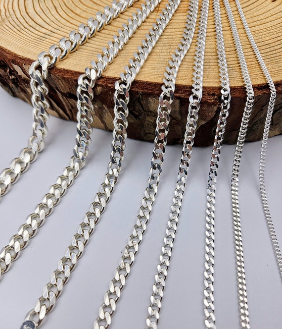 925 Sterling Silver Curb Chain Necklace, Solid Silver Chain Necklace,dainty Silver Chain, Handmade Gift, Chain for Pendant,boho Silver Chain - Etsy 925 Sterling Silver Curb Chain Necklace, Solid Silver Chain Necklace,dainty Silver Chain, Handmade Gift, Chain for Pendant,boho Silver Chain - Etsy