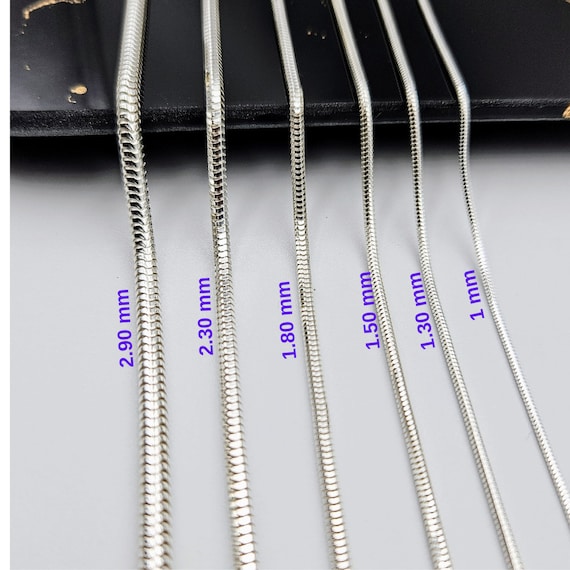 Sterling Silver Snake Chain Necklace: Women's 925 Silver Choker - Etsy