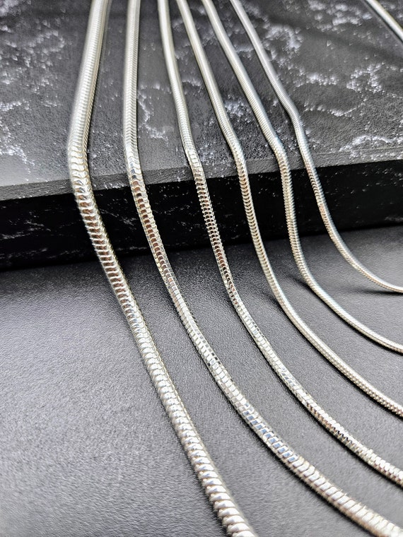 Sterling Silver Snake Chain Necklace: Women's 925 Silver Choker - Etsy