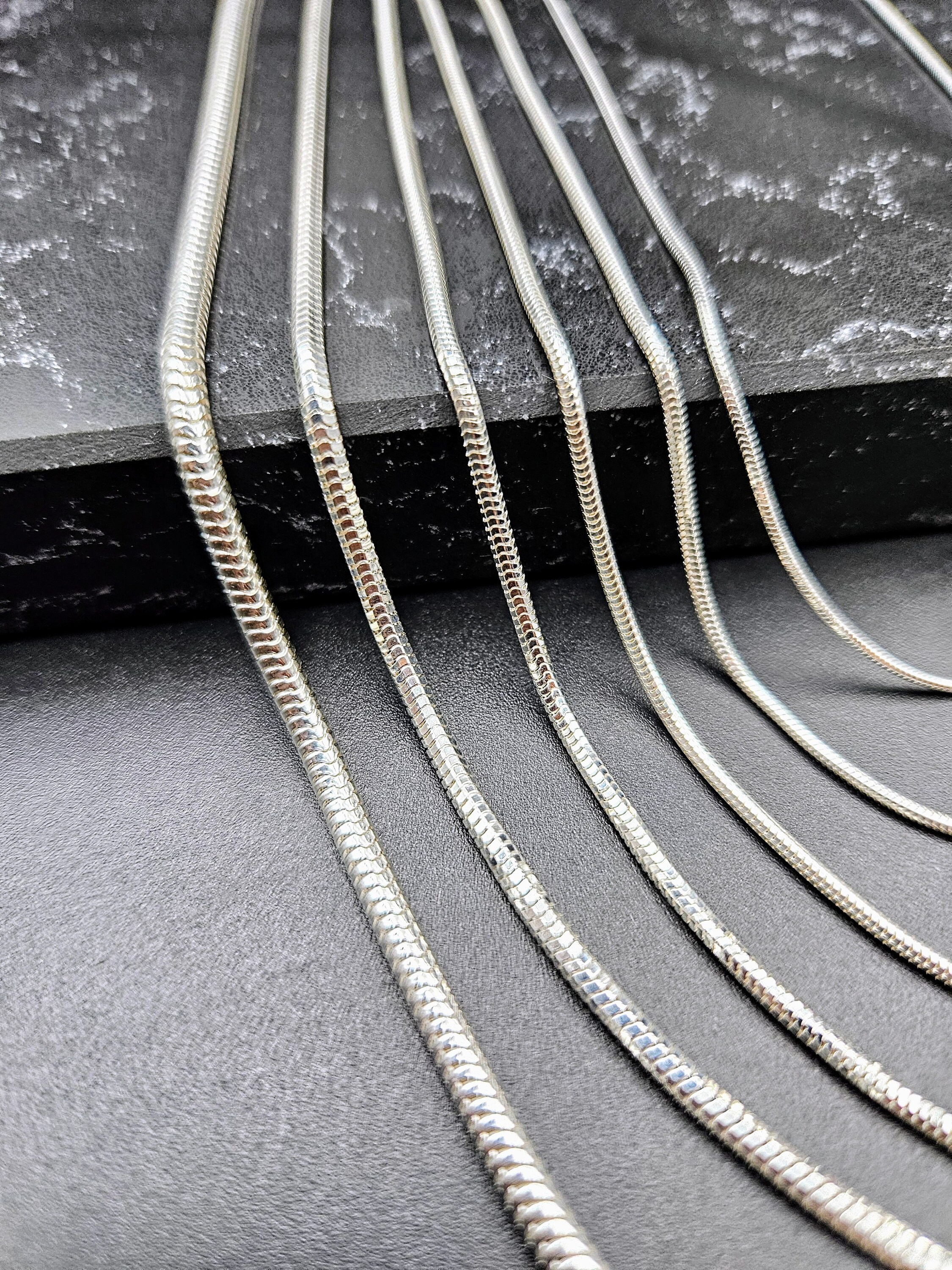 Sterling Silver Snake Chain Necklace: Women's 925 Silver Choker - Etsy