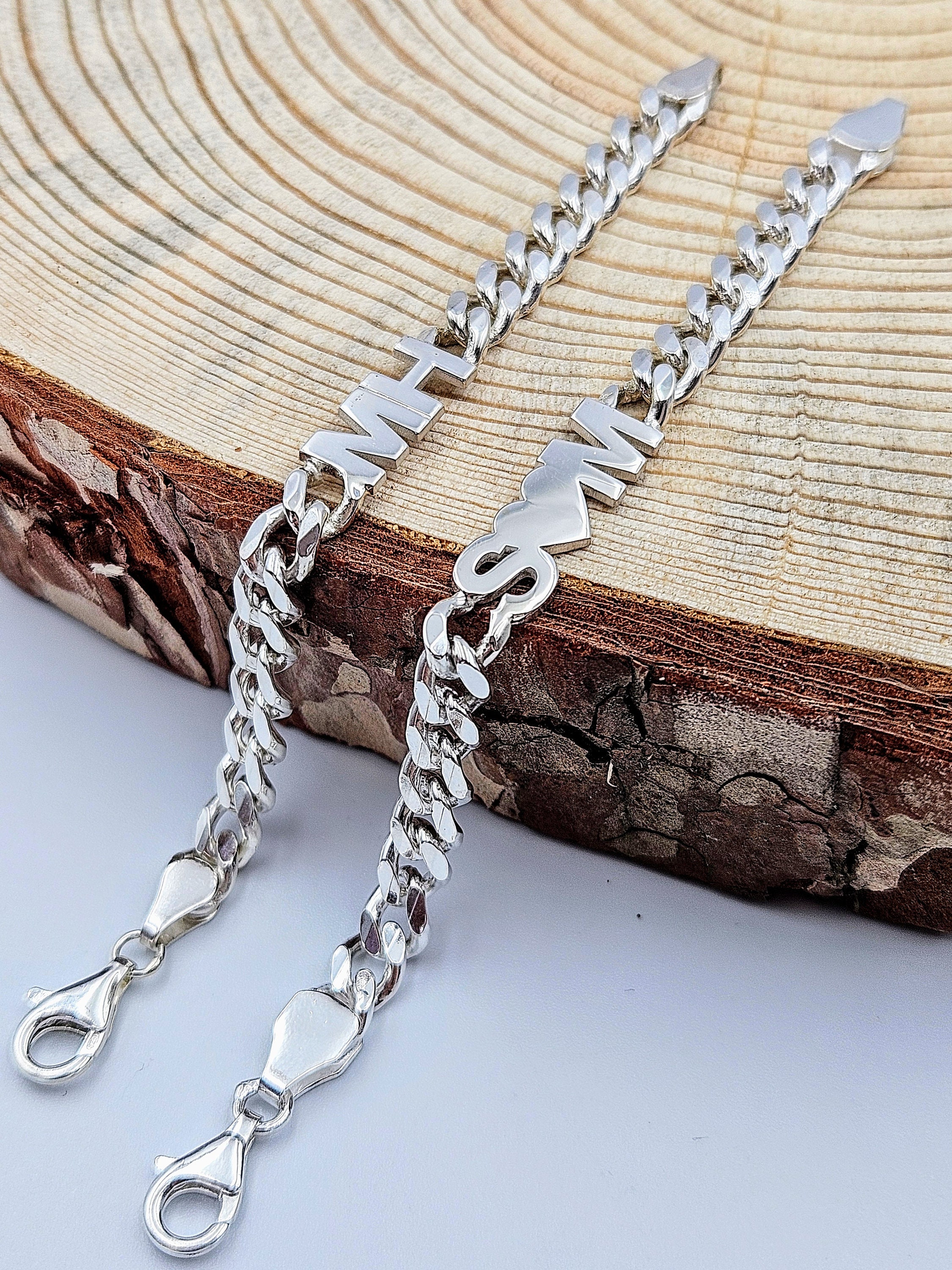 Custom Name Silver Bracelet, 925 Sterling Silver, Personalized Silver Bracelets for Unisex, Personalized Birthday Gifts, Father Days Gift - Etsy Custom Name Silver Bracelet, 925 Sterling Silver, Personalized Silver Bracelets for Unisex, Personalized Birthday Gifts, Father Days Gift - Etsy