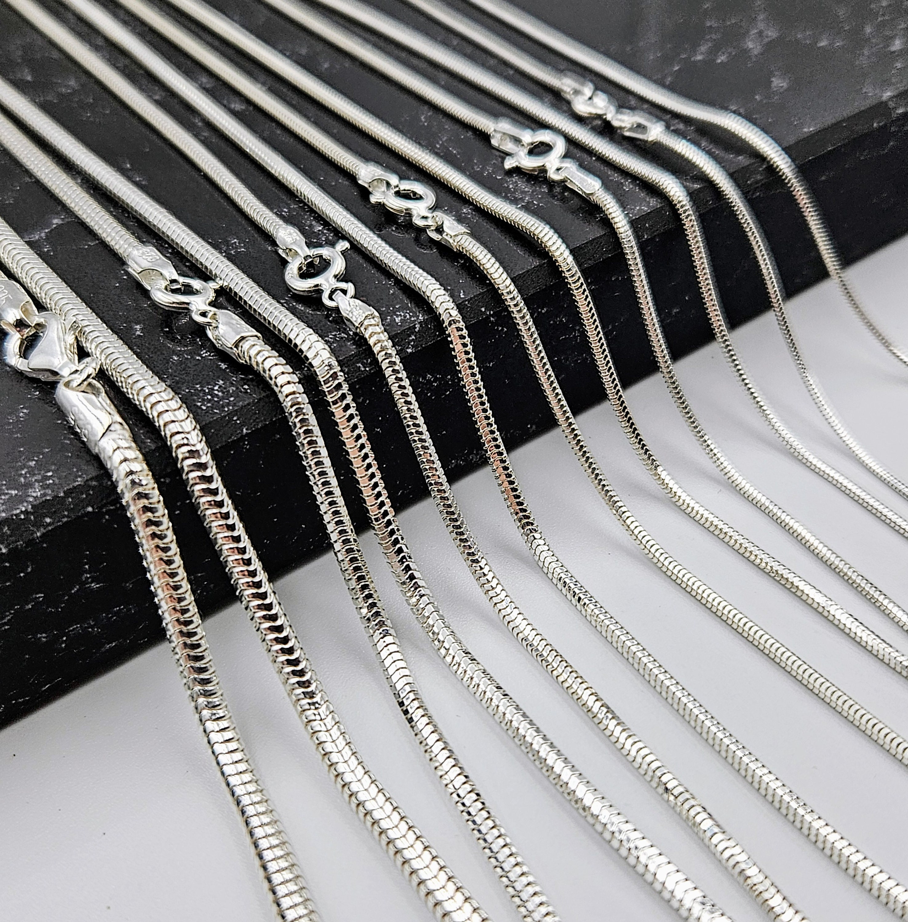 Sterling Silver Snake Chain Necklace: Women's 925 Silver Choker - Etsy