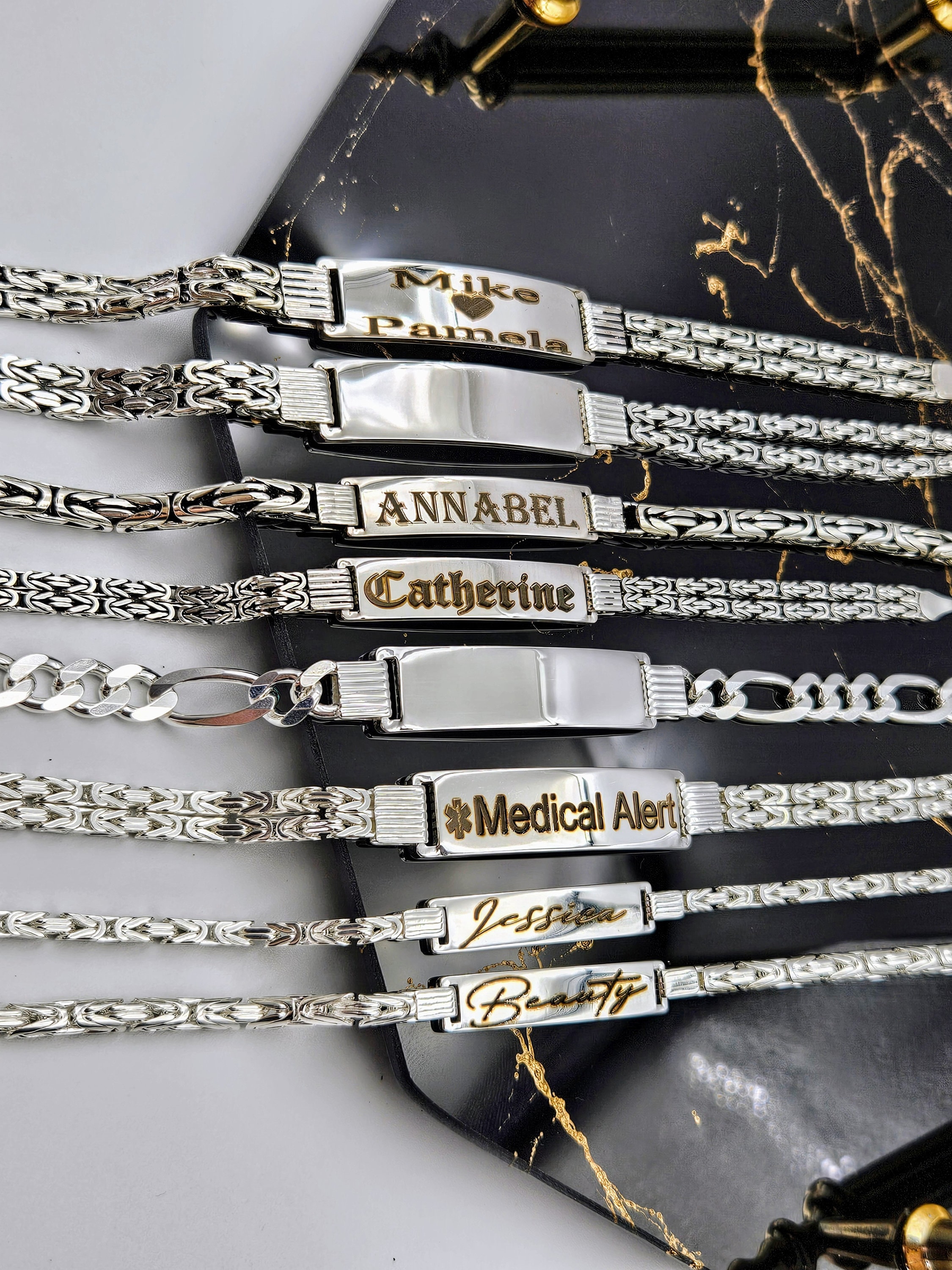 MADE IN ITALY SILVER925 ID BRACELET/シルバー 68f867412d8295a38c4e0c6129a4bc