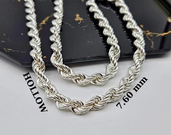 Kette 925 Silber Damen Sterlingsilber Halskette – Singapore Seilkette, 3mm Stark, 925er Silber Für Damen & Herren Singapur Kette