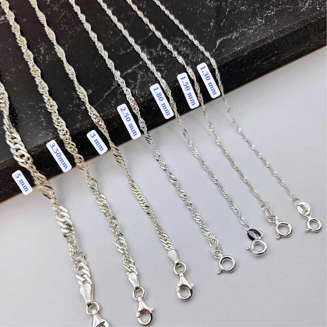 韓国発【TATIANA】(SILVER925) Shining Chain Necklace~☆ ITALY 925 Sterling Silver Coreana Chain Necklace-Popcorn