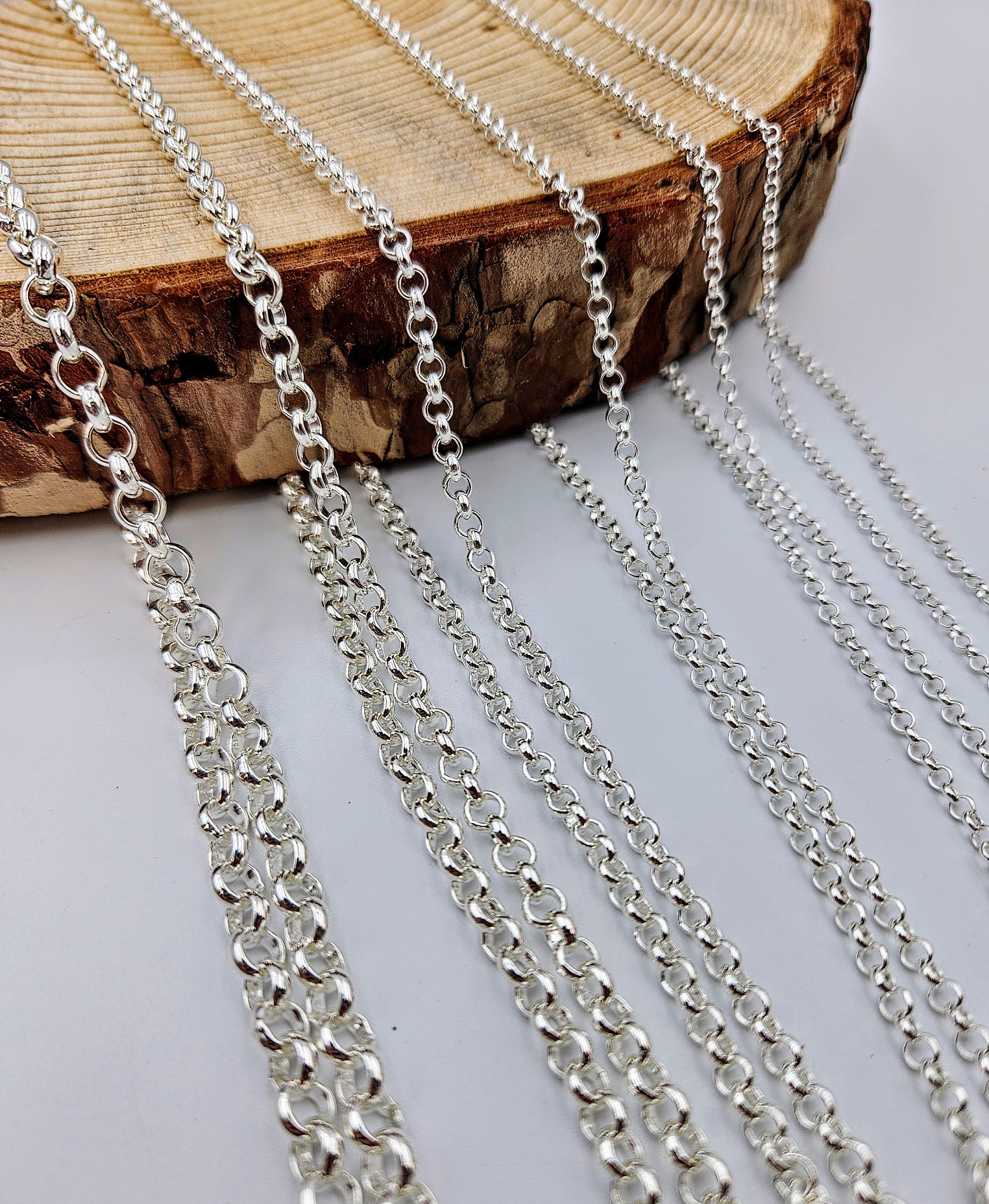 Cadena De Plata Esterlina 925 - ¡Elige Tu Longitud (14" A 24