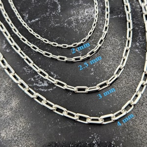 925 Sterling silver anchor chain necklace,Cable link chain necklace,Handmade Jewelry Anniversary gift,Gift for girlfriend,Gift for boyfriend