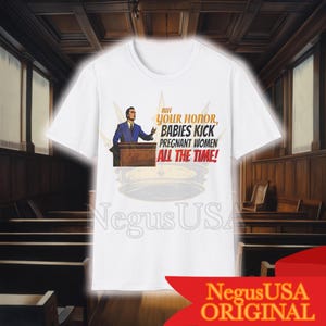 Your Honor Babies Kick Pregnant Women All The Time! Shirt, Inappropriate Shirt, Unhinged Shirt, Offensive Meme Shirt, Edgy Shirt, Dark Humor