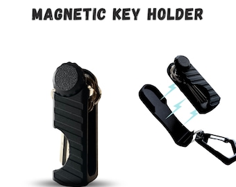 Llavero magnético minimalista / Organizador de llaves silencioso y delgado / Llavero EDC modular con base magnética / Almacenamiento de llaves moderno