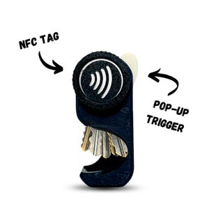 Minimalist NFC Key Holder – Compact Keychain Key Case with 3-6 Key Organizer and NFC Tag for Smart Contact Sharing & Networking
