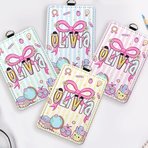 Personalized Teacher Back To School Gift, Custom Teacher Leather ID Card Holder, Custom Teacher Lanyard Accessories, Teacher School Supplies