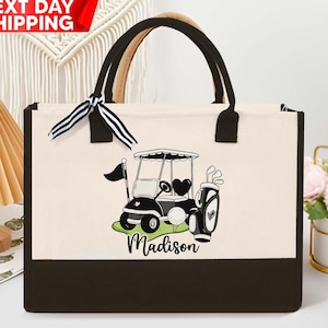 Personalized Golf Cart Bag, Golf Gift Women, Golfing Gift Ideas, Custom Golf Cart Bag, Golf Tote Bag, Golf Wristlet, Golf Lover Gift