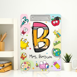 Personalized Teacher Clipboard, Teacher Back to School,Teacher Appreciation,Custom Name Clipboard,Teacher Acrylic Clipboard,End Of Year Gift