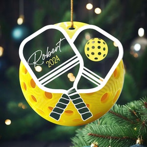 Personalized Pickleball Lover Gifts, Pickleball Ornament, Pickleball Gifts, Custom Name Sport Players Christmas Gifts, Pickleball Team Gift