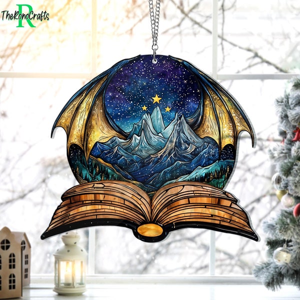 Night Court Suncatcher Ornament, Night Court Acrylic Window Hanging, Fantasy Book Reader Gift, Book Lover Gift, Bookish Gift,Bookshelf Decor