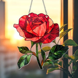 Presente personalizado de jardim da avó para a avó, mês de nascimento flor acrílico janela pendurado, presente da avó, presente do dia das mães para a avó, Nana