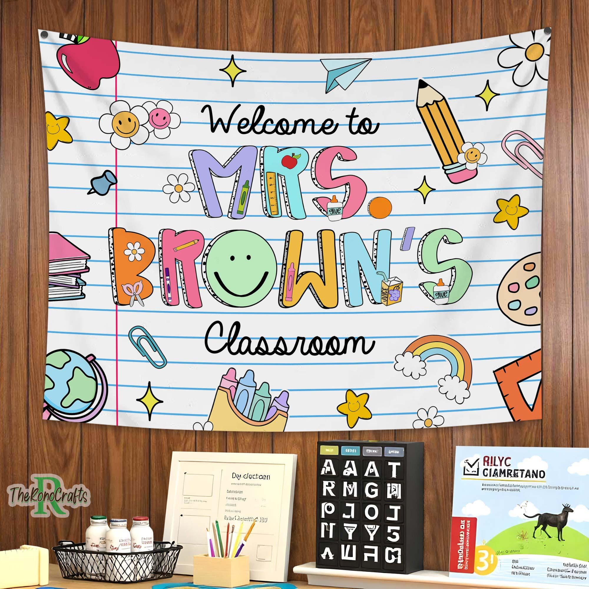 Custom Composition Notebook Classroom Banner, Welcome to Classroom ...