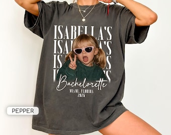 Custom Photo Bachelorette Shirts, Comfort Colors Bridal Party TShirts, Personalized Bach Club Shirts, Photo Bride Shirt, Photo Party Tee