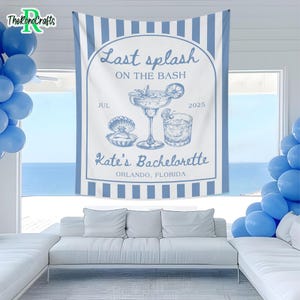 Last Splash Bachelorette Tapestry, Mermaid Bachelorette Backdrop, Coastal Bachelorette Pary Banner, Beach Bachelorette Decor, Bridal Shower