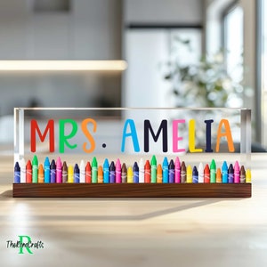 Teacher Gifts, Teacher Name Plate for Desk, Teacher Sign, Teacher Gift For Women, Office Decor, Gift For Teacher, Teacher Name Plate