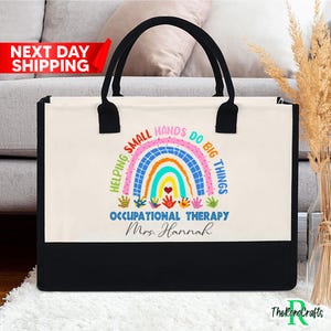 Custom Occupational Therapy Tote Bag, Occupational Therapist Gift, OT Bag, Occupational Therapy Appreciation, Therapy Graduation Gifts