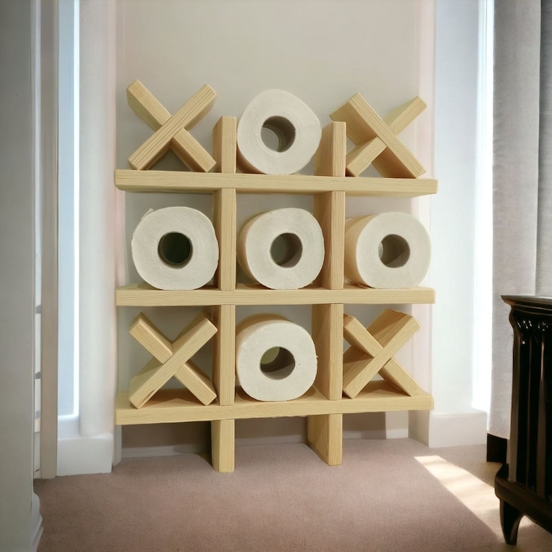 Natural Wood Toilet Paper Holder Wall Mount Toilet Roll Holder Loo Roll ...