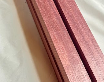 Listones decorativos de madera Purpleheart, 2,5 x 2,5 x 61 cm, madera dura para manualidades, 4 unidades